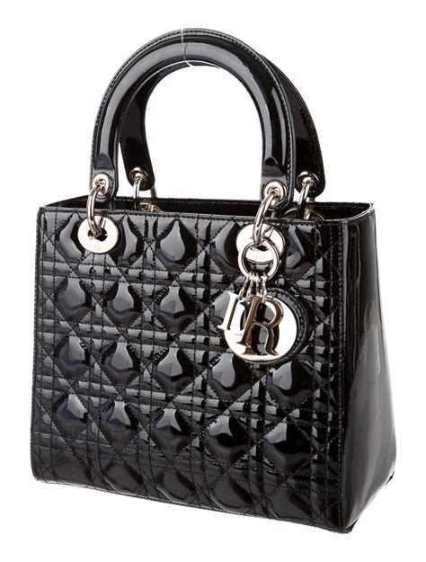 dior black leather bag|original christian dior bag.